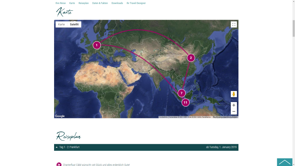 Maßgeschneiderte Traumreisen - online präsentiert travel design